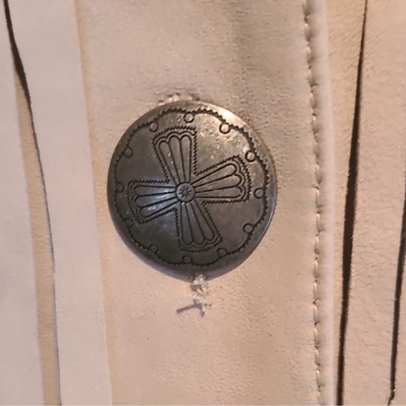 Double D Ranch leather fringe Dunway Jacket embroidered concho RTL $1095 S NWOT - Picture 10 of 16